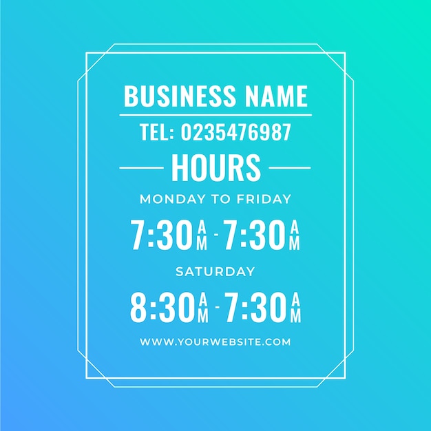 Free vector business schedule design template