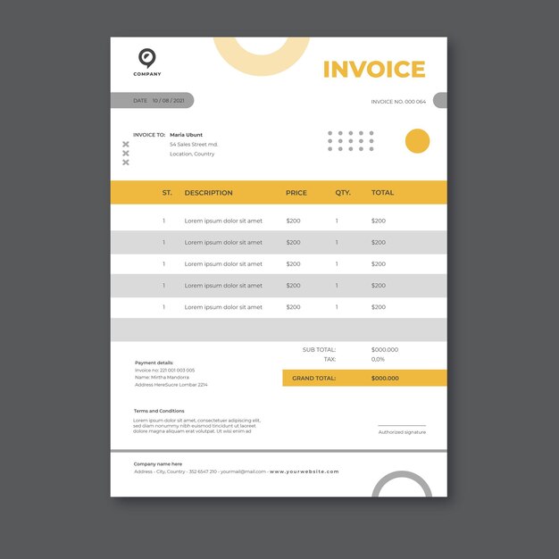 Business solutions invoice template