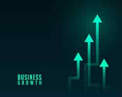 Free vector business stock market background with shiny growth arrow