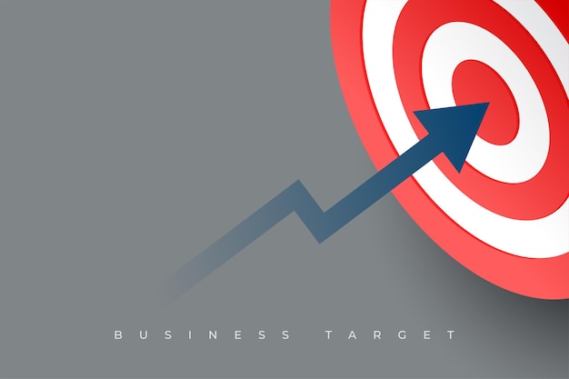 Free Vector business target board hitting by arrow design