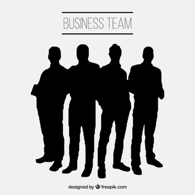 Free Vector business team silhouettes