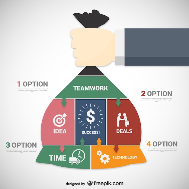 Free vector business teamwork options