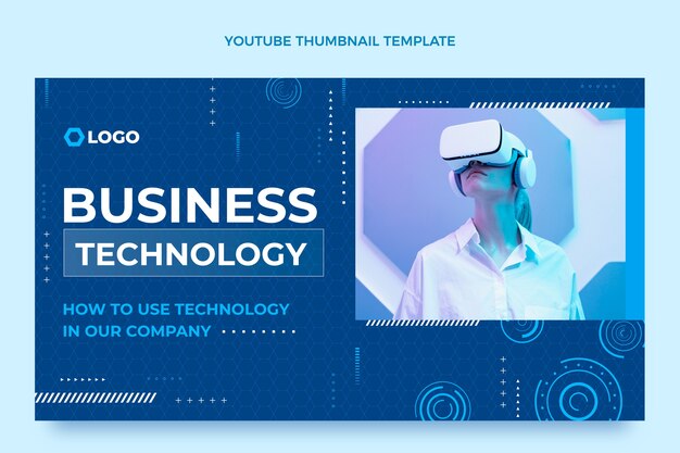 Business technology youtube thumbnail template