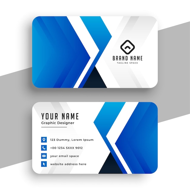 Business  template in blue geometric style