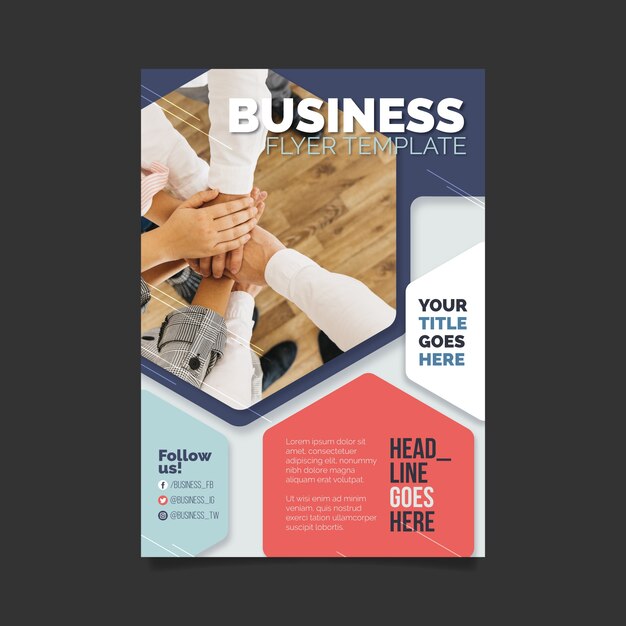 Business template with photo