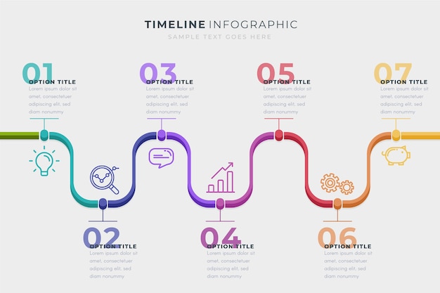 Business timeline infographic template