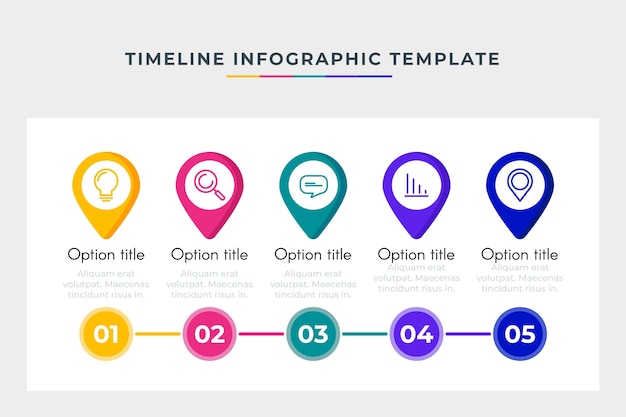 Business timeline template infographic