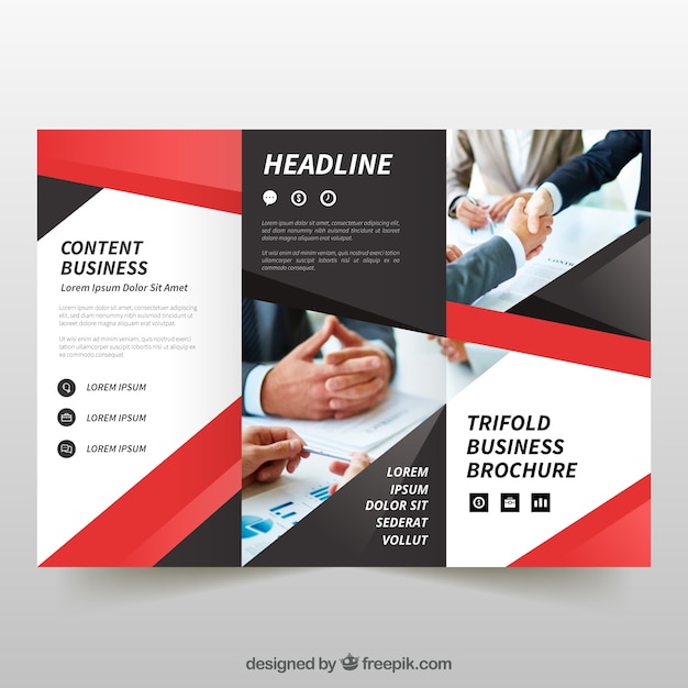 Business trifold in abstract style