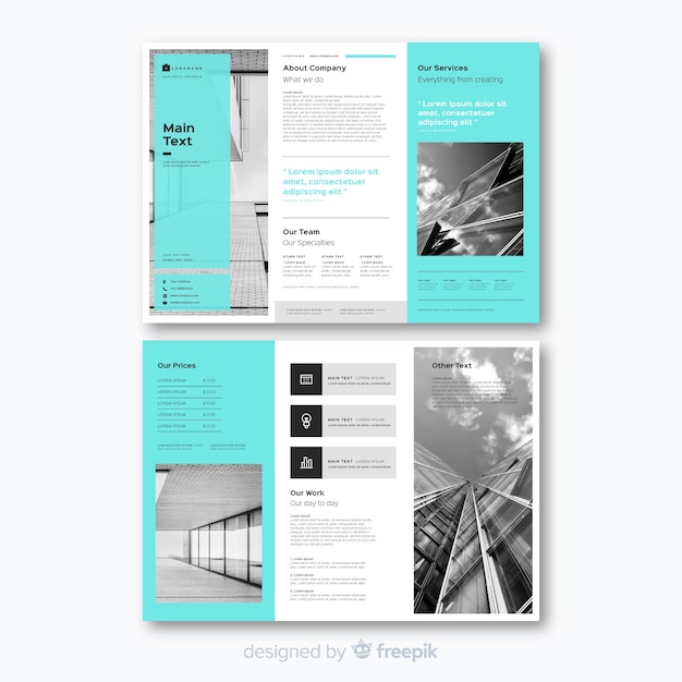 Business trifold brochure template