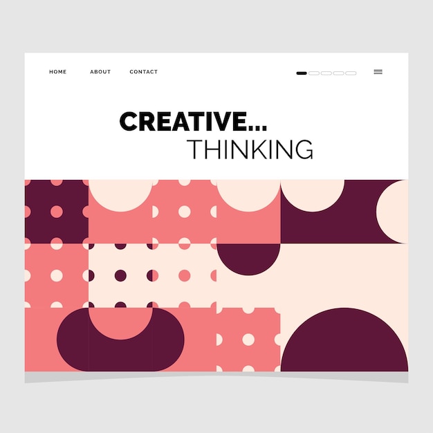 Free vector business website creative thinking geometric background design vector illustration