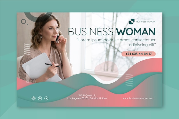 Business woman banner