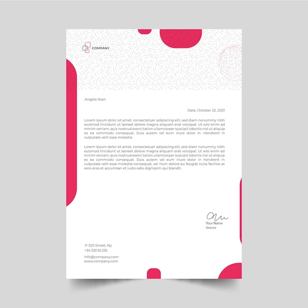 Business woman letterhead template