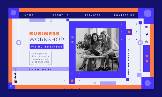 Business workshop twitter landing page