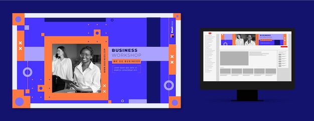 Business workshop youtube channel art