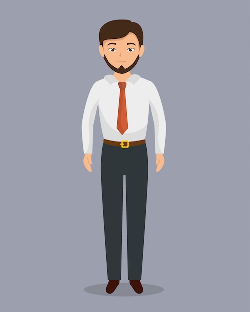 Free Vector businessman character avatar isolated