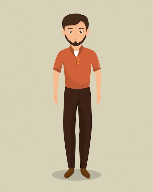 businessman character avatar isolated