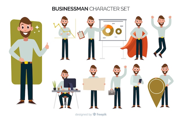 Businessman character set