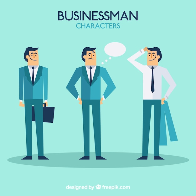 Free Vector businessman characters