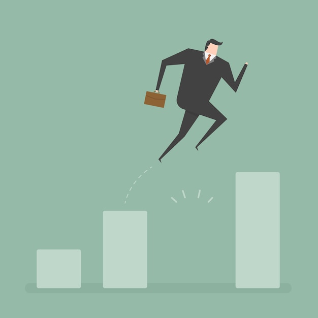 Free Vector businessman jumping design