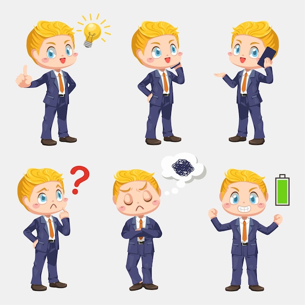 Free Vector businessman present  project in the meeting room with charts  in cartoon character flat illustration on white background