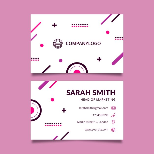 Businesswoman double-sided business card