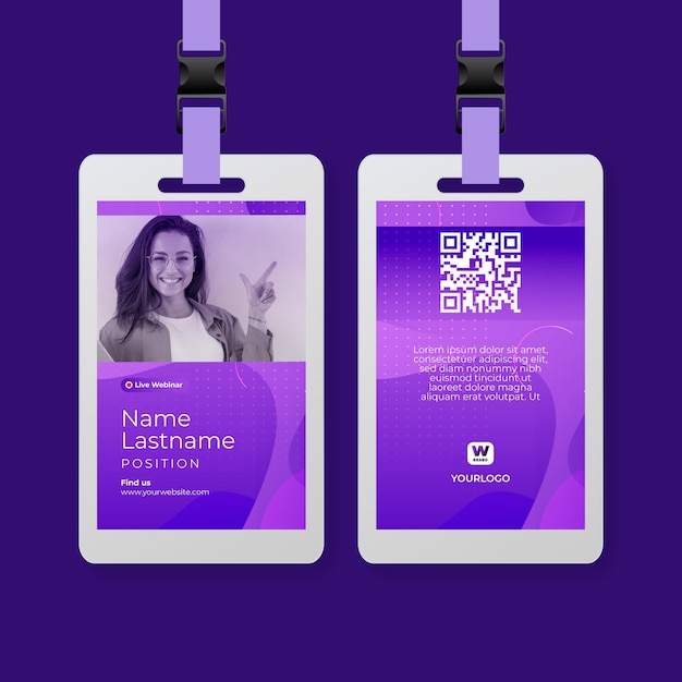 Businesswoman id card template