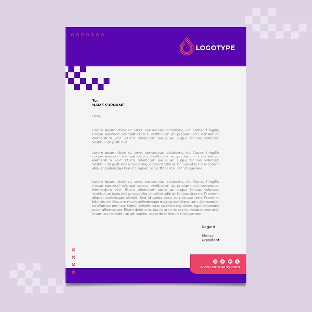 Businesswoman letterhead print template