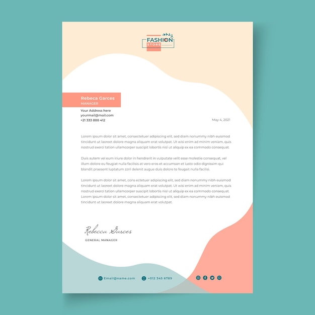 Businesswoman letterhead template