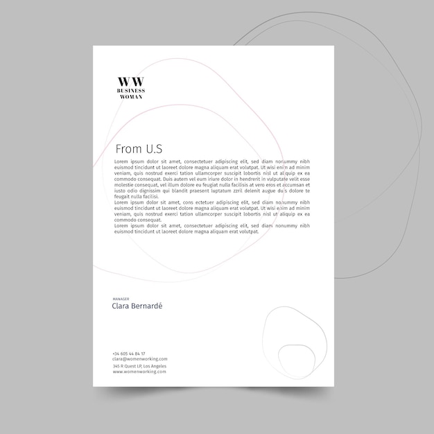 Businesswoman letterhead template