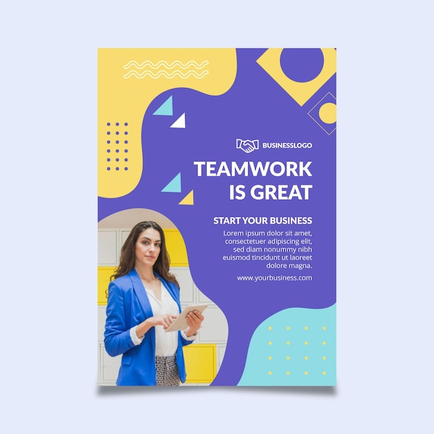 Free Vector businesswoman poster concept