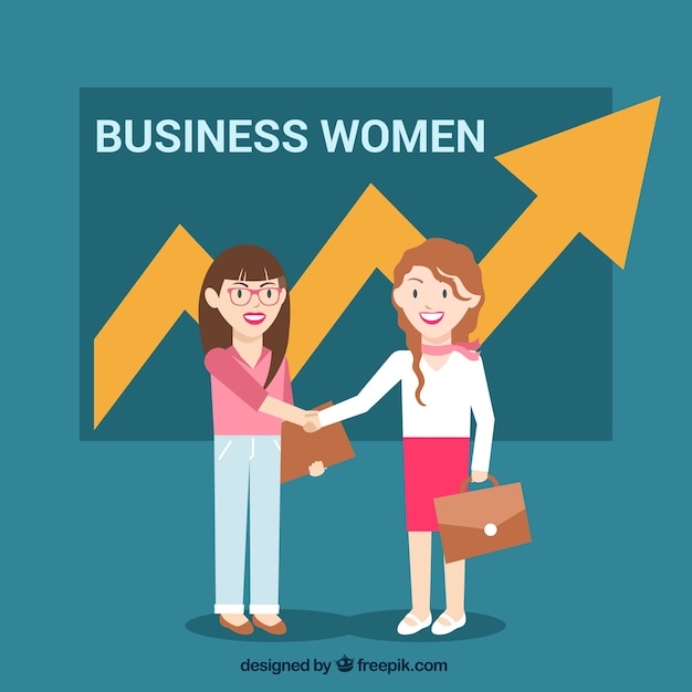 Free Vector businesswoman with a chart 