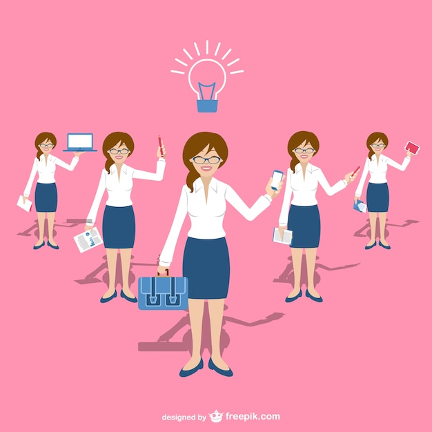 Free Vector businesswomen characters