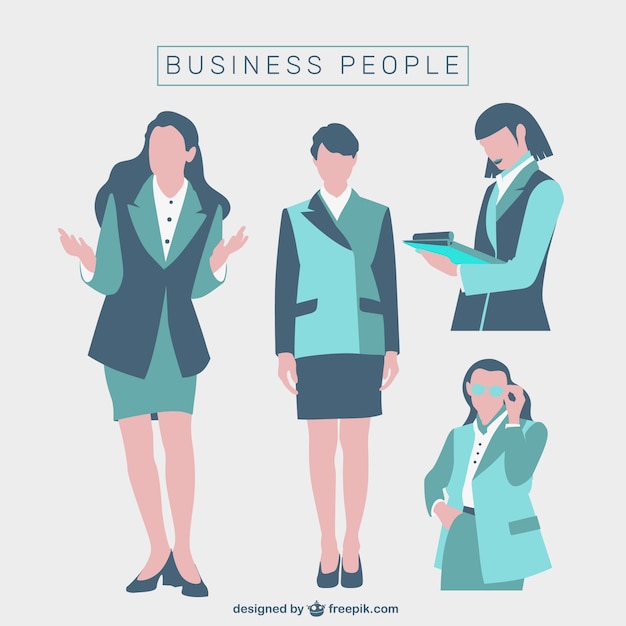 Free Vector businesswomen set