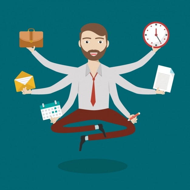 Free Vector busy man at work design