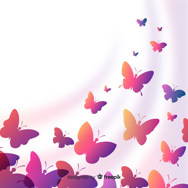 Free Vector butterflies silhouettes