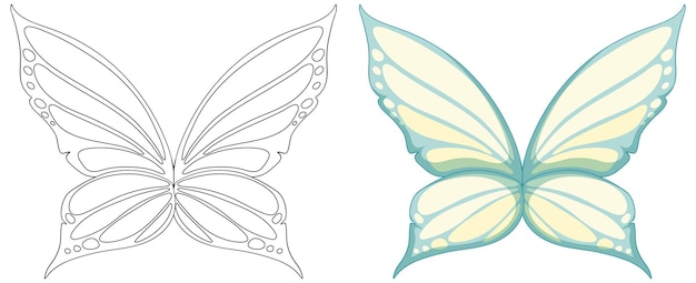 Free Vector butterfly illustration in two styles