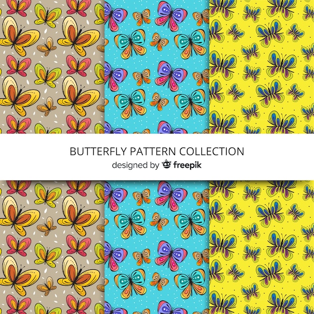 Free vector butterfly pattern collection