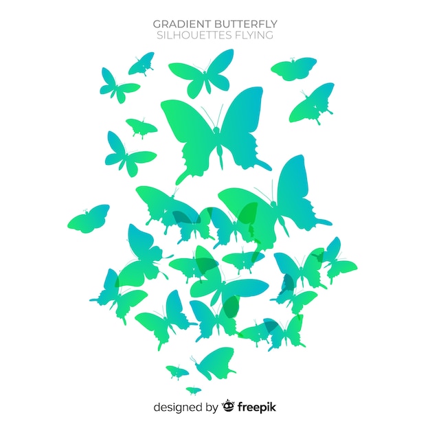 Free vector butterfly swarm background