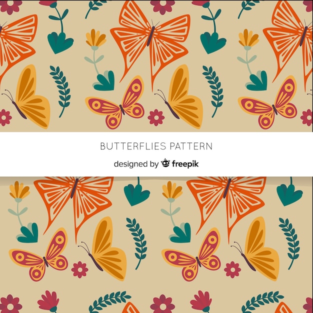 Free vector butterfly swarm flying pattern