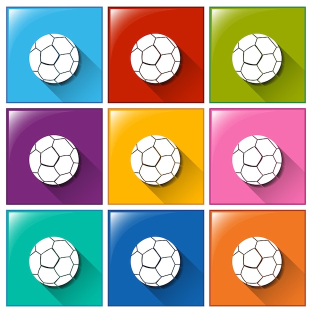 Free Vector buttons with balls