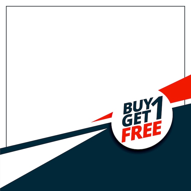 Free vector buy 1 get 1 free sale banner