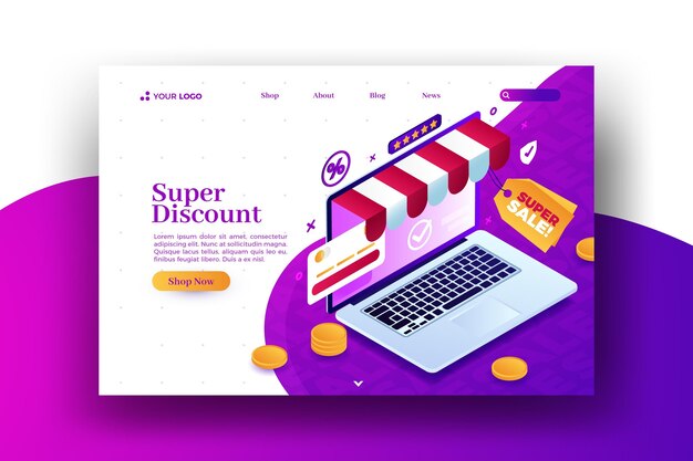 Buy from personal laptop sale web landing page