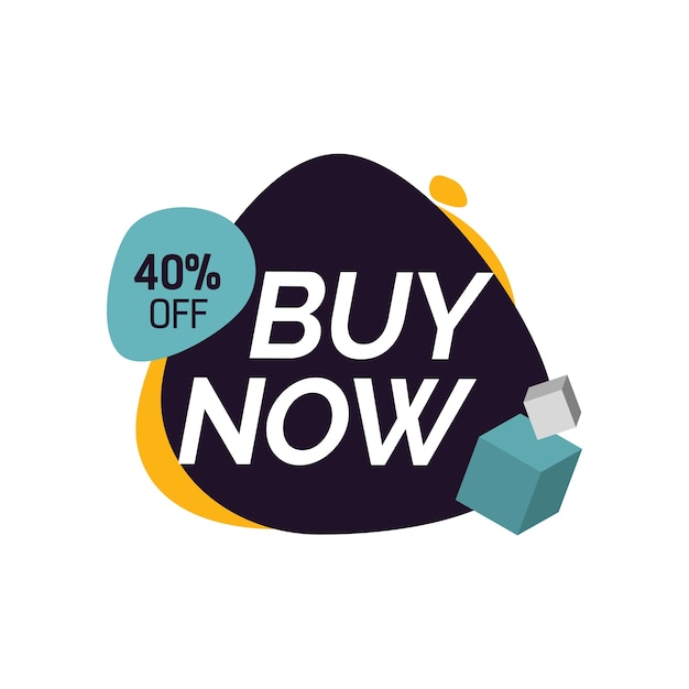 Buy Now Forty Percent Off Lettering