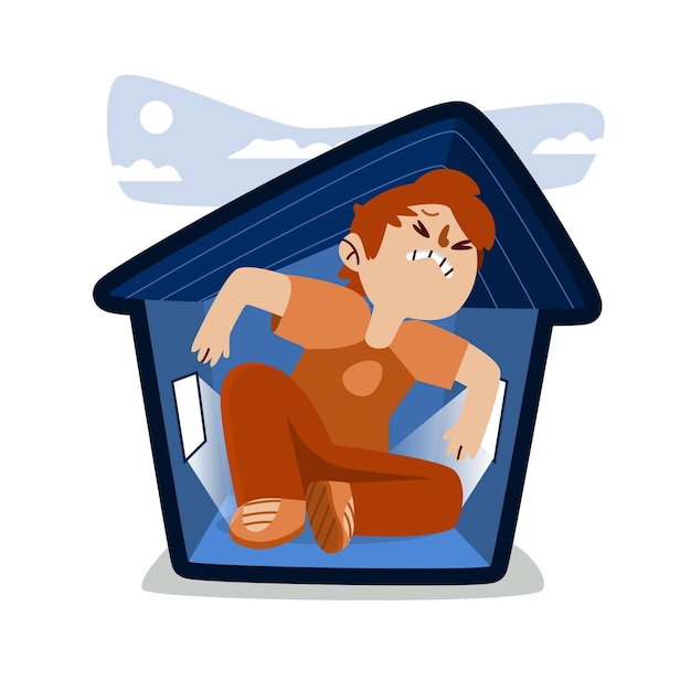 Free Vector cabin fever illustration