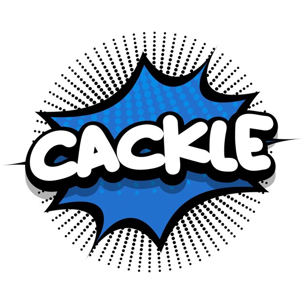 Cackle Comic book explosion bubble vector illustration