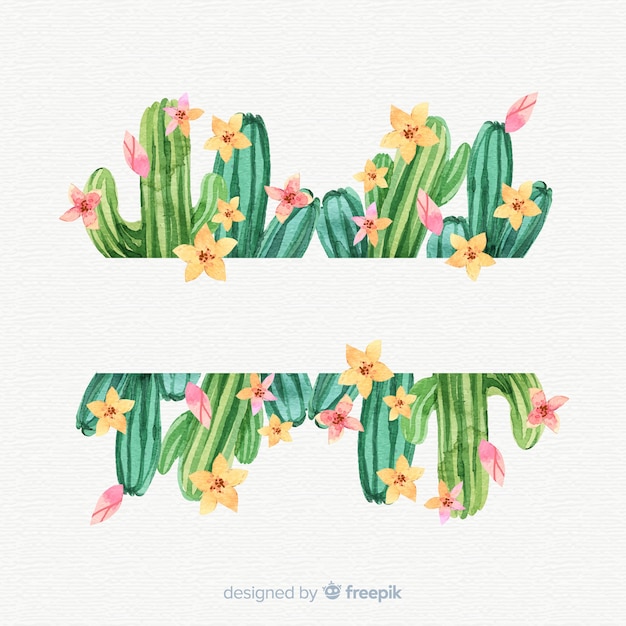 Free Vector cactus banner template