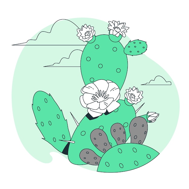 Free vector cactus concept illustration