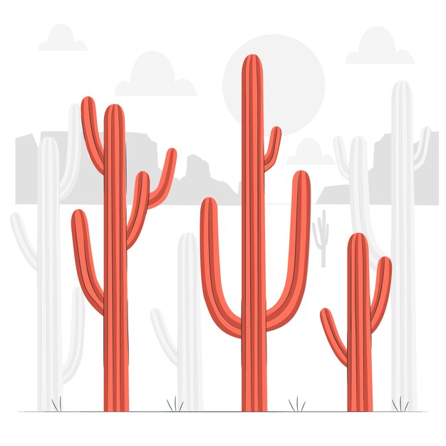 Cactus concept illustration