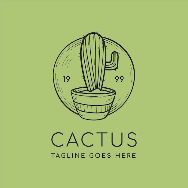 Cactus logo template