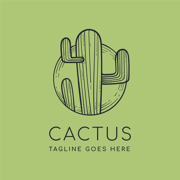 Cactus logo template